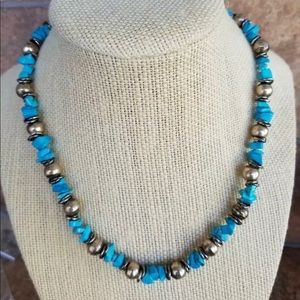 Sterling silver and turquoise necklace